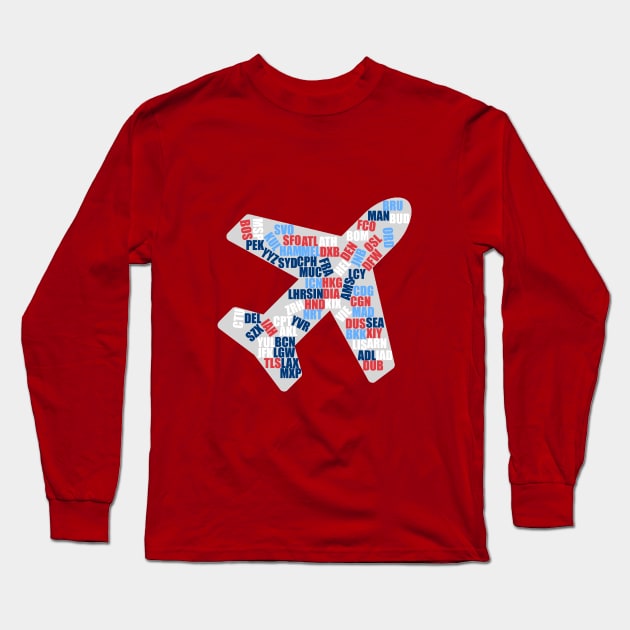 World Airports Plane | Gift Long Sleeve T-Shirt by ProPlaneSpotter